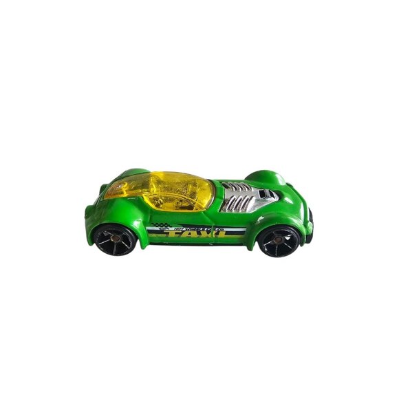 2001 Hot Wheels BALLISTIK TAXI Green Car Loose 1:64 - Picture 3 of 4